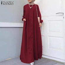 Load image into Gallery viewer, Long Sleeve Button Dress