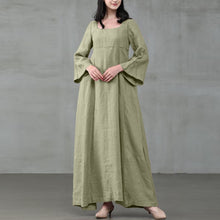 Load image into Gallery viewer, Square Color Cotton Maxi Dress