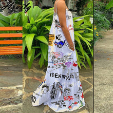 Load image into Gallery viewer, Summer Printed Spaghetti Strap Maxi Dress