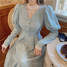 Load image into Gallery viewer, Blue Party Midi Dress