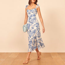 Load image into Gallery viewer, Vintage Strap Tie Ruffle Dress