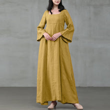 Load image into Gallery viewer, Square Color Cotton Maxi Dress