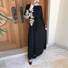 Load image into Gallery viewer, Flower Print Women Hijab Dress