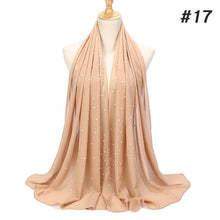 Load image into Gallery viewer, Plain Bubble Pearl Chiffon Scarf