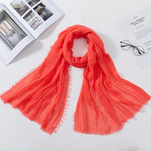 Load image into Gallery viewer, Plain Crinkled Scarf