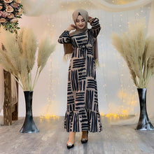 Load image into Gallery viewer, Horizontal Vertical Maxi Dress