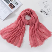 Load image into Gallery viewer, Plain Crinkled Scarf