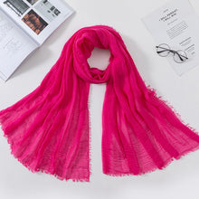Load image into Gallery viewer, Plain Crinkled Scarf