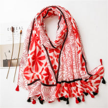 Load image into Gallery viewer, Lotus Floral Printed Scarf