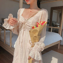 Load image into Gallery viewer, Chiffon Long Sleeve Midi Dress
