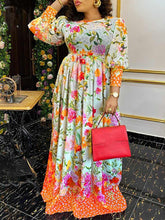 Load image into Gallery viewer, Vintage Floral Printed Maxi Dress