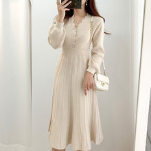 Load image into Gallery viewer, Long Sleeve Slim Women Midi Dress