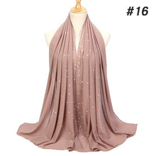 Load image into Gallery viewer, Plain Bubble Pearl Chiffon Scarf
