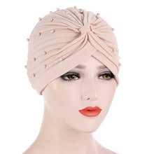 Load image into Gallery viewer, Solid Folds Pearl Turban
