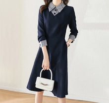 Load image into Gallery viewer, Long Sleeve A-LINE Dress
