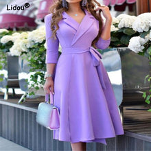 Load image into Gallery viewer, High-End Half Sleeve Lacing Dress
