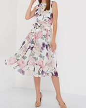 Load image into Gallery viewer, O Neck Sleeveless Floral Print Dress
