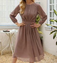 Load image into Gallery viewer, A-Line Pleated Chiffon Dress
